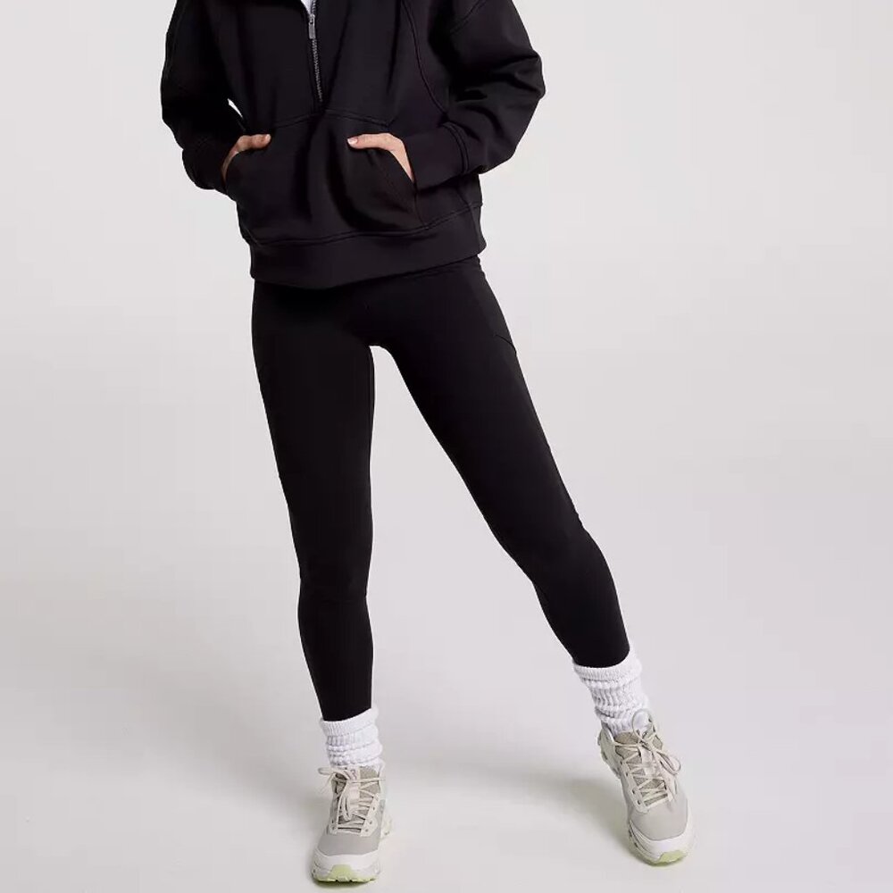 NWT CALIA Warm Collection Cozy Black Full Length High Rise Legging Women's XS